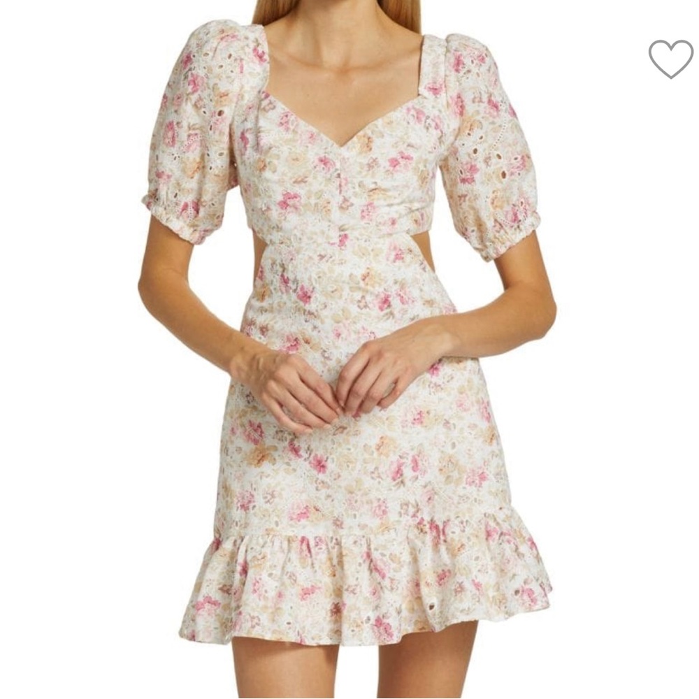 ASTR the Label Dorrine Pink and White Floral Dress